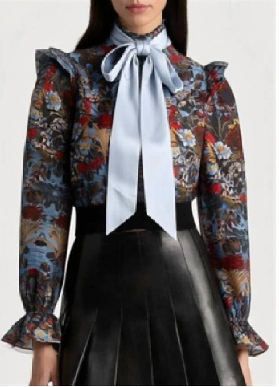 NEW ALICE + OLIVIA bernice blouse in floral